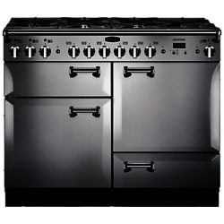 Rangemaster Leckford 110cm Dual Fuel Range Cooker Stainless Steel/Chrome